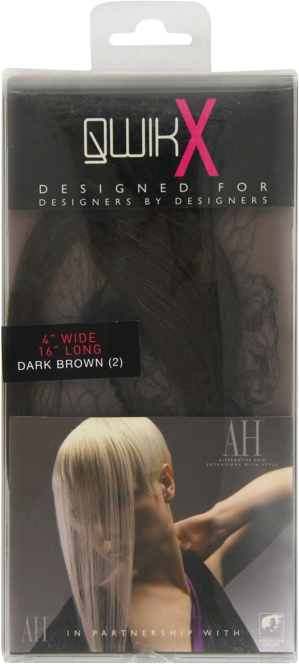 Qwik X 100 Percent Indian Remi Human Hair Tape Hair Extensions Colour 2 Dark Brown 41cm