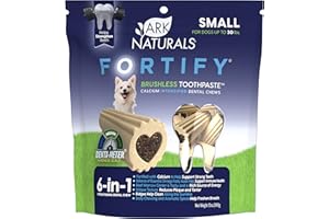 ARK NATURALS Fortify Brushless Toothpaste – Small Breeds, 12oz Bag – Dog Dental Chew with Calcium, Omegas & Beef Marrow Center – Support Strong Teeth and Freshen Breath with Dental Chews for Dogs
