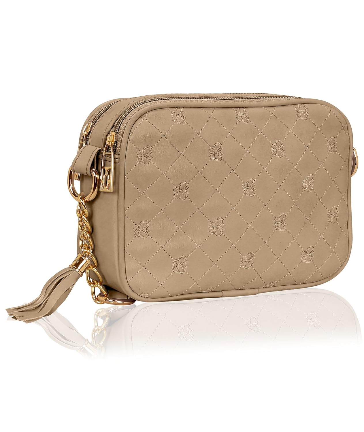 kleio designer double compartment cross body sling bag for girls/women