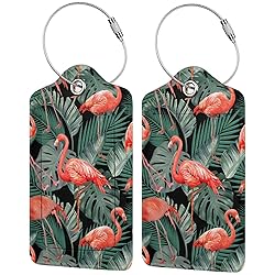 Docsckus 4 PCS PU Leahter Luggage Tag with