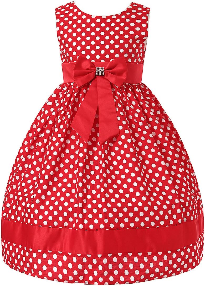 Girl's Red Polka Frock