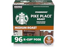 Starbucks K-Cup Coffee Pods—Medium Roast Coffee—Pike Place Roast for Keurig Brewers—100% Arabica—4 boxes (96 pods total)