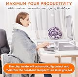 Mia&Coco Electric Heated Blanket Throw 200x180cm 10 Temp 9h Auto-Off Blue view 5