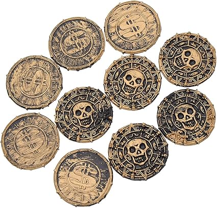 amazon com qlychee vintage plastic pirate treasure coin pirate coin drawstring bag skull print gift toys games qlychee vintage plastic pirate treasure coin pirate coin drawstring bag skull print gift