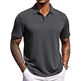 COOFANDY Mens Polo Shirts Short Sleeve Casual Summer Polo Tee Classic Collared Golf Stylish Tops