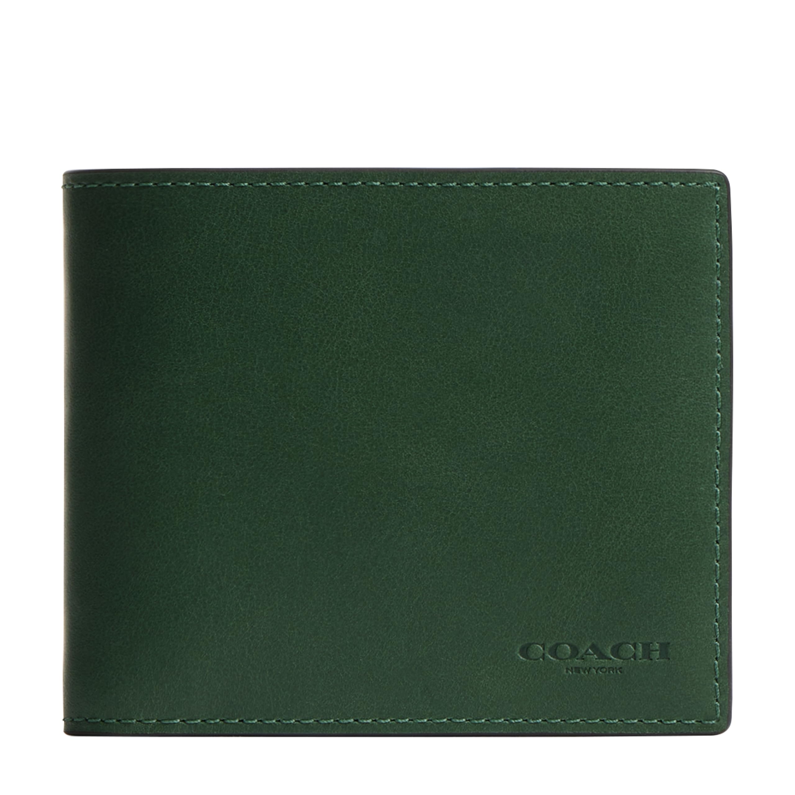 COACH Men’s 3-in-1 Wallet Billfold, Hunter Green, One Size