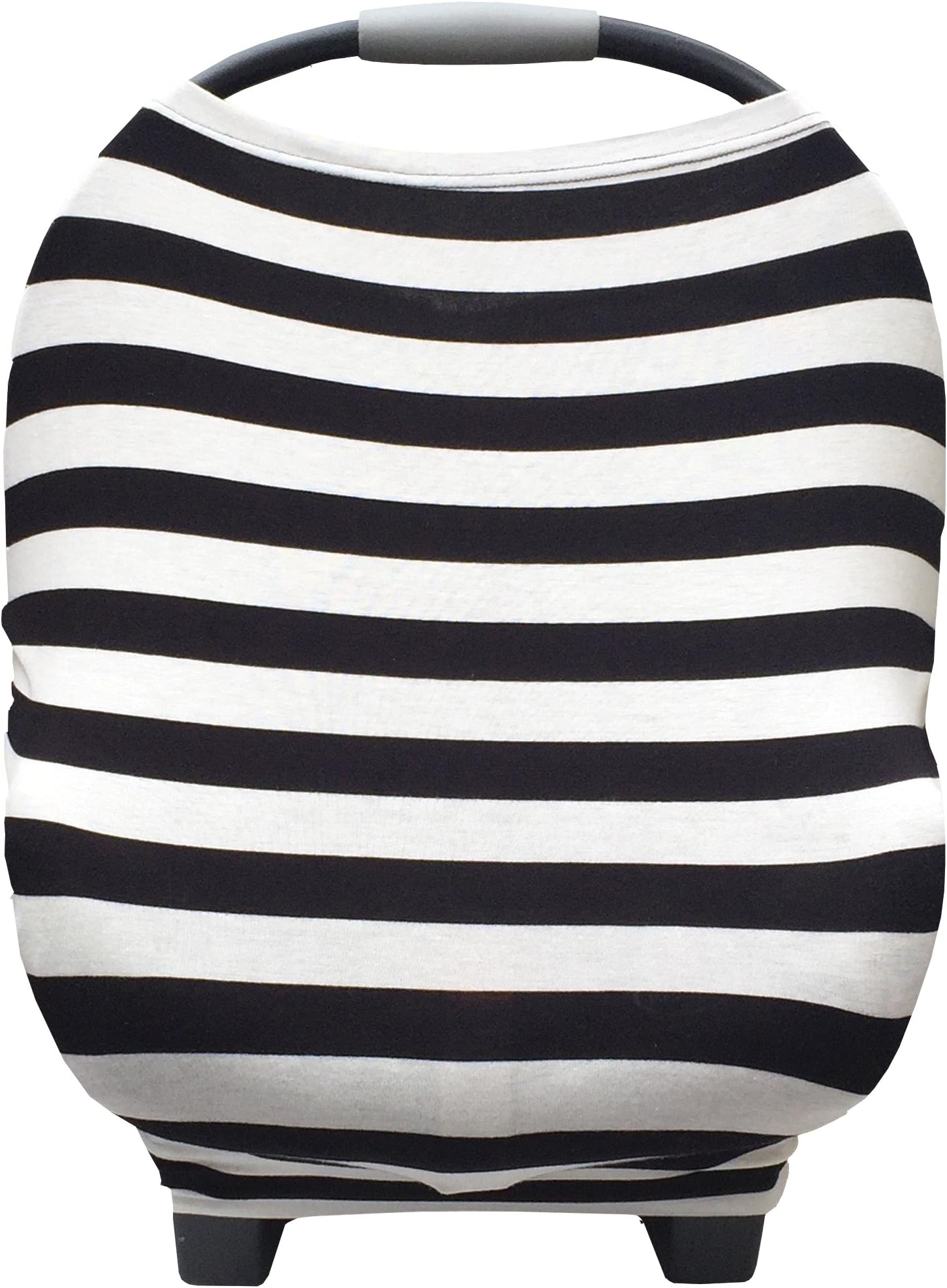 Nursing Breastfeeding Cover and Baby Car Seat Cover Canopy Multi-Use 5 in 1 "The Original" Black and White Gift by Stormbaby.