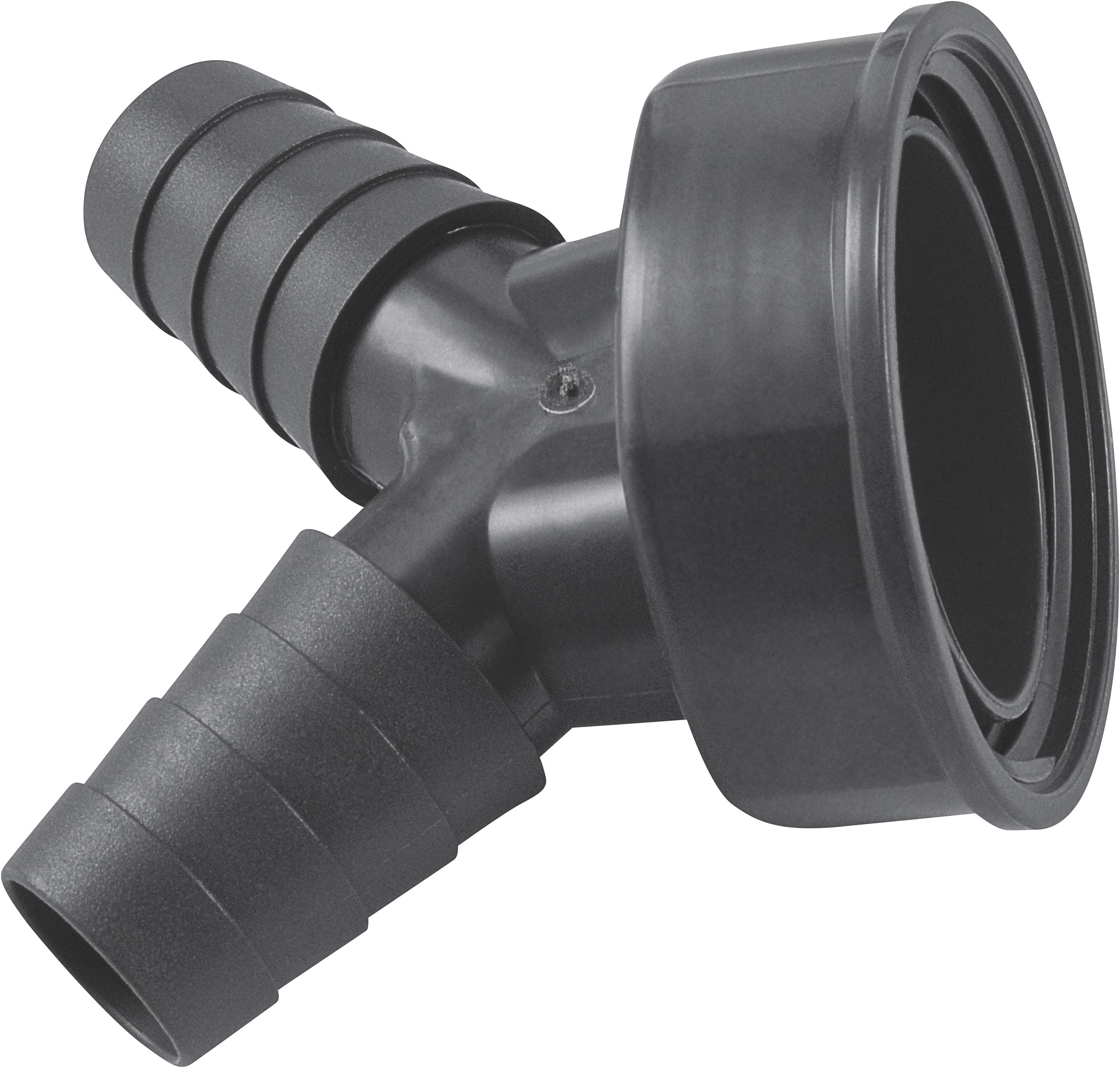 Cornat Hose 2-way-45° Branch 2 inch Female Thread-Diameter Recycled Plastics-Made in Germany Quality/Double Machine Connection / TEC356397R, Gray, 1 1/2 Zoll IG-Ø 21 mm-23 mm