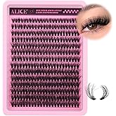ALICE 336pcs Lash Clusters Thick Volume 60D Cluster Eyelash Extensions DIY Lash Extensions Wispy Faux Mink Individual Lashes 