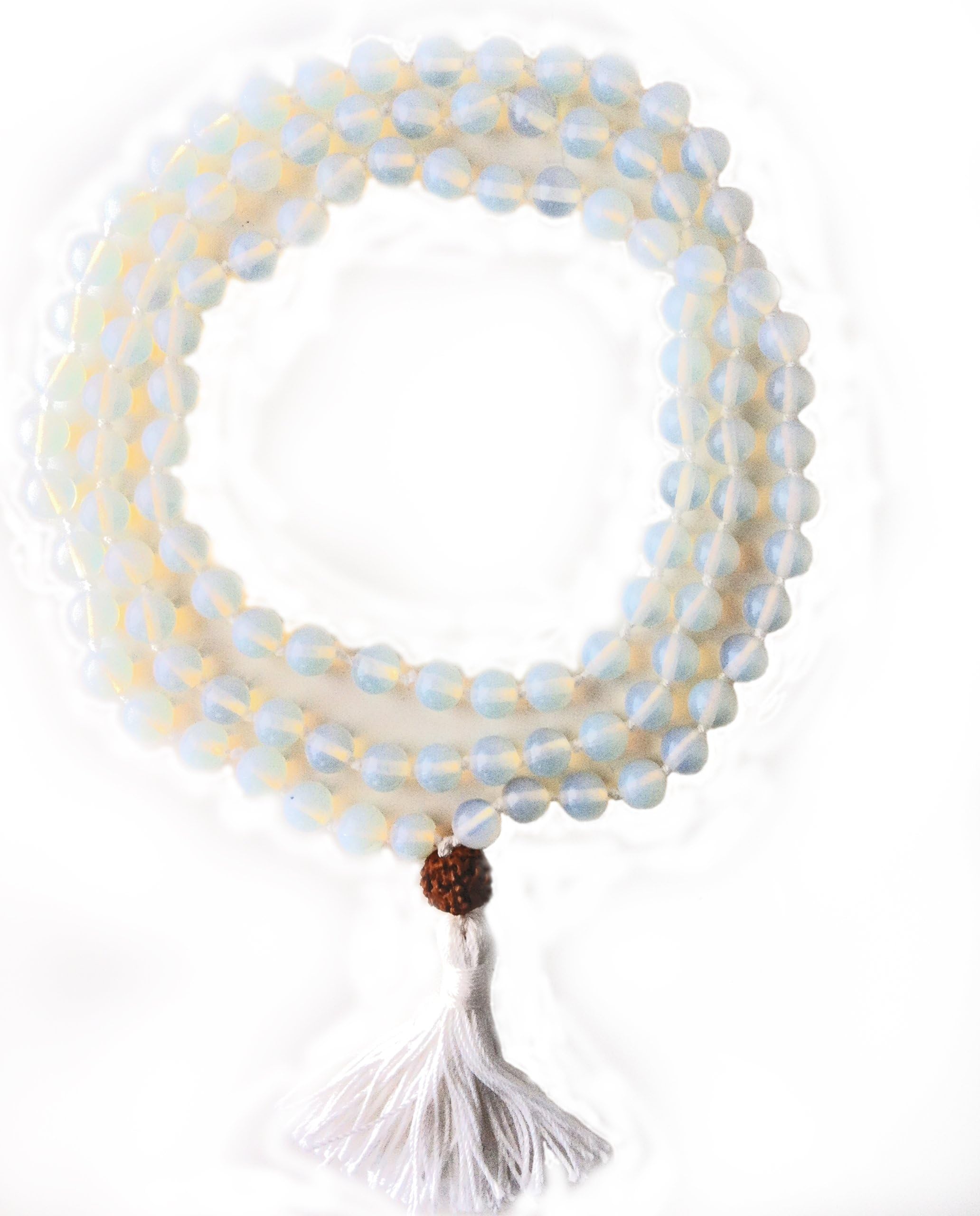 Mala Opalite Hand Knotted 108 Bead Prayer Mala