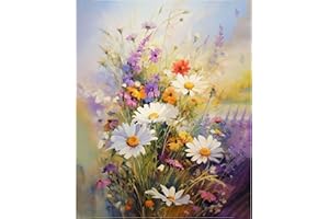 Arttoplus Flowers Paint by Numbers Kit for Adults-Flowers Adult Paint by Number Kits on Canvas,Landscape Paint by Number Adult for Gift Home Wall Decor(16x20inch)