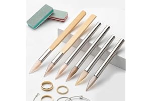 Agate Burnishers 8PCS Craft Burnishing Tool Set for Gold Silver Leaf Jewelry Making, Hand Polishing Grinding Scraping Burnish