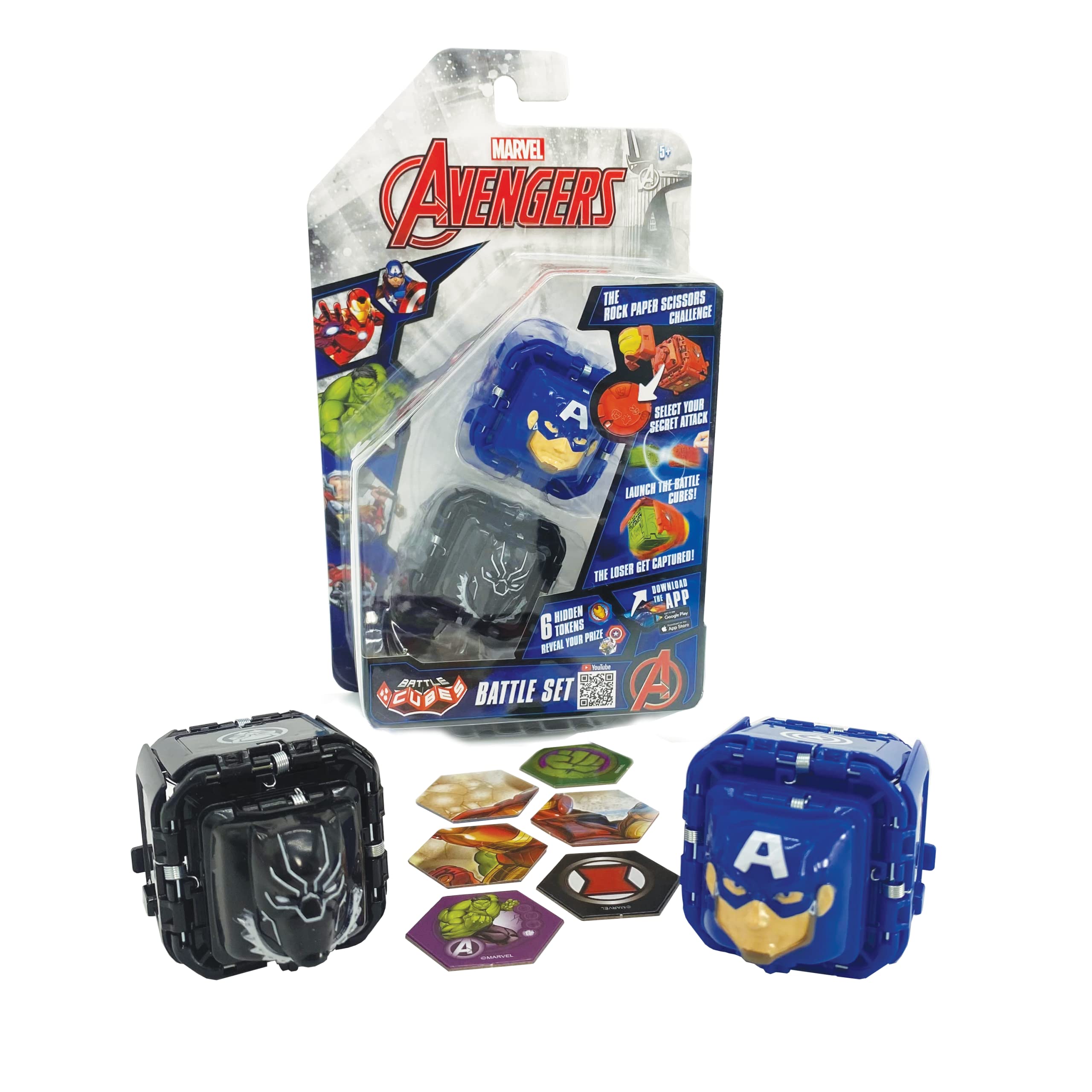 Battle Cubes BAV00000 2 Pack Avengers Universe, rock paper, scissors game - Styles will vary