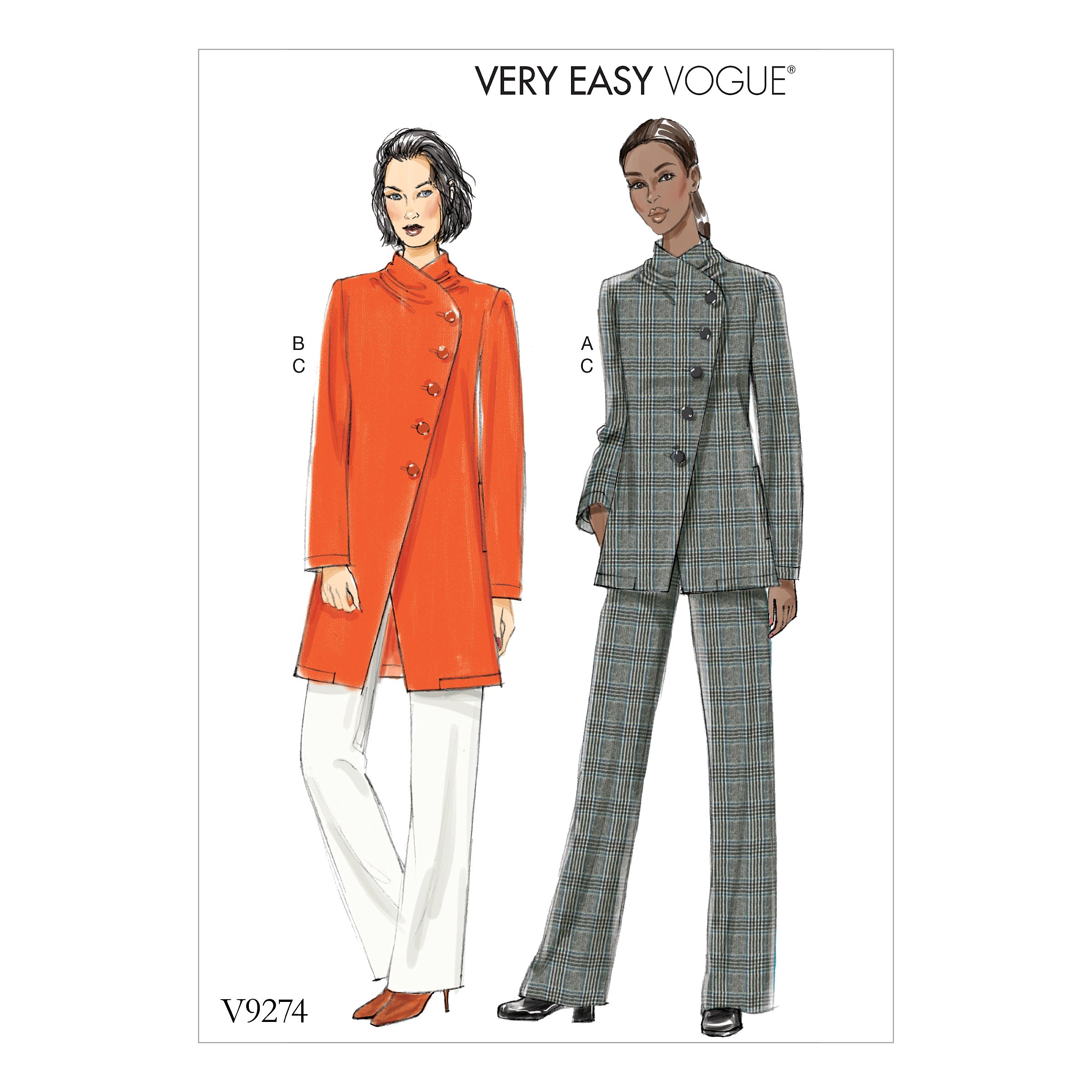 Vogue Patterns Misses Jacket and Pants, Tissue, Multi-Colour, 14-22