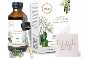 My Ace 100% Pure Camphor Essential Oil – Steam-Distilled Natural Oil for Diffuser, Aromatherapy, Soap & Candle Making – Parab