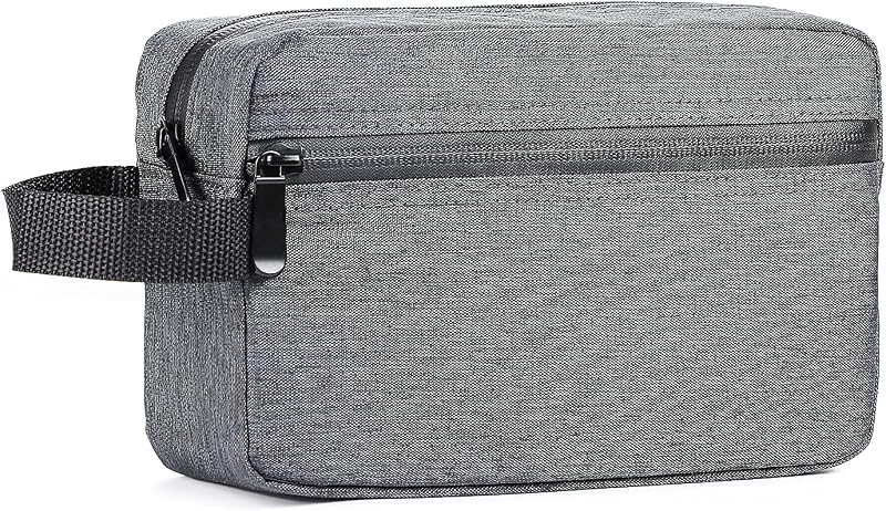 Etercycle Toiletry Bag Men Waterproof Dopp Kit with Handle Grey