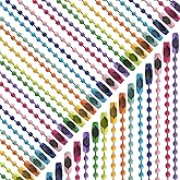 HAPY SHOP 240pcs Ball Chain Keychain 120 mm - Ball Chain Connectors 2.4 mm Diameter Dog Tag Chains, Keychains,Jewelry Making Supplies(10 Colors)