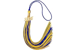 LXZYU 2025 Tassel Graduation, Tassels for Graduation Cap 2025, Blue Gold Tassel Cap Decorations with Gold Charms Memorial Cords Graduate Hat Ceremonies Accessories for Class of School Grad Souvenir Gifts