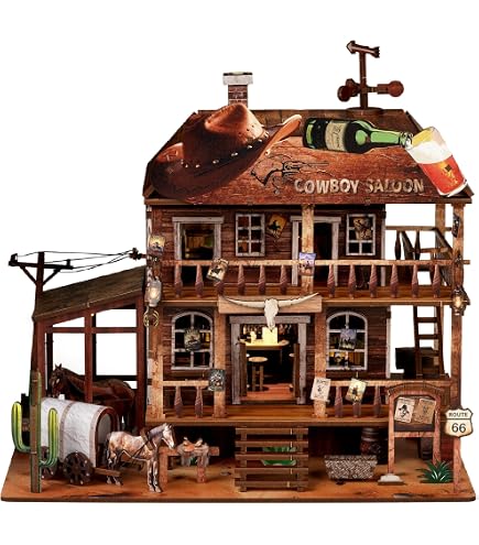 Amazon.com: Merrifete The Traveling Magic Shop DIY Miniature House