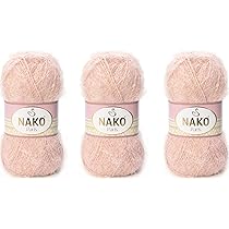 NAKO Paris Knitting Yarn - 3 Skeins Metallic Grey Acrylic Polyamide Blend 268yds Each