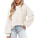 Messic Womens Pullover Sweaters 2025 Casual Long Sleeve Crewneck Loose Knit Tops