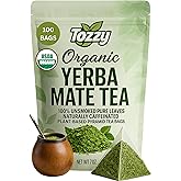 Tozzy Organic Unsmoked Yerba Mate Tea – 100 Count, Plant-Based Pyramid Tea Bags