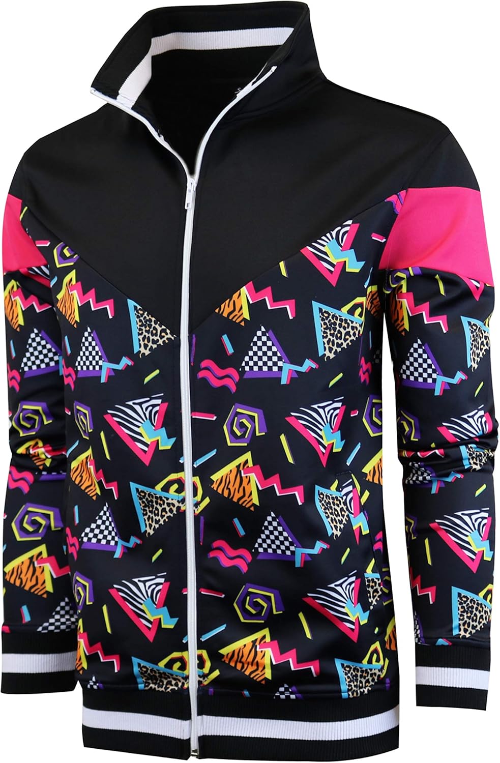 SCREENSHOT Mens Urban Hip Hop Premium Track Jacket - Slim Fit Side Taping Sportswear Urbanwear Streetwear Fashion Top at  Men’s Clothing store