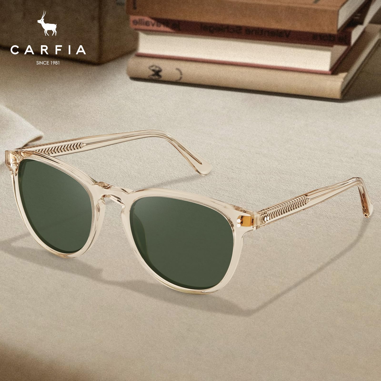 CARFIA Schicke Polarisierte Sonnenbrille für Herren Damen UV Schutz 9