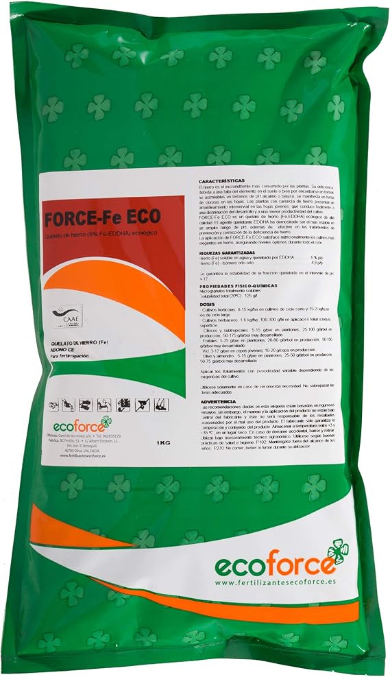 Chélate De Fer 13% Anti-chlorose - Soluble, Compatible Agriculture Bio, Lot De 2 X 1 Kg Pour Jardinage Lot économique 2 Kg