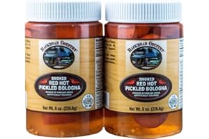 Backroad Country Smoked Red Hot Pickled Bologna 8 Ounces (Pack of 2)