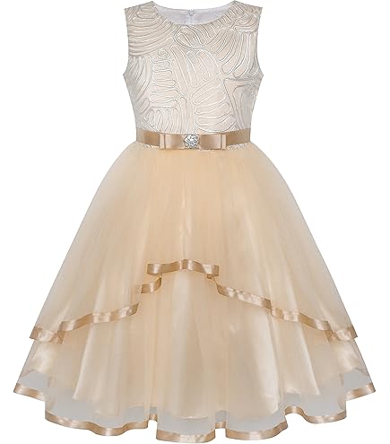 Jona Michelle Girl's Blue Special Occasion Party Dress (Blue Brocade, 10): Clothing, Shoes & Jewelry