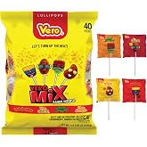 Vero Banda Fuego Mix Assorted Chili Lollipops, Mexican Candy 40 Ct