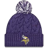 New Era Women's NFL Official Cozy Cable Knit Cuff Pom Beanie Hat