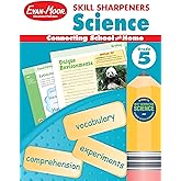 Evan-Moor Skill Sharpeners Science Workbook, Grade 5, Physical, Life, and Earth Science, Activities, Organisms and Ecosystems, Atmosphere, Mixtures and Solutions, Chemical Reactions, Homeschool