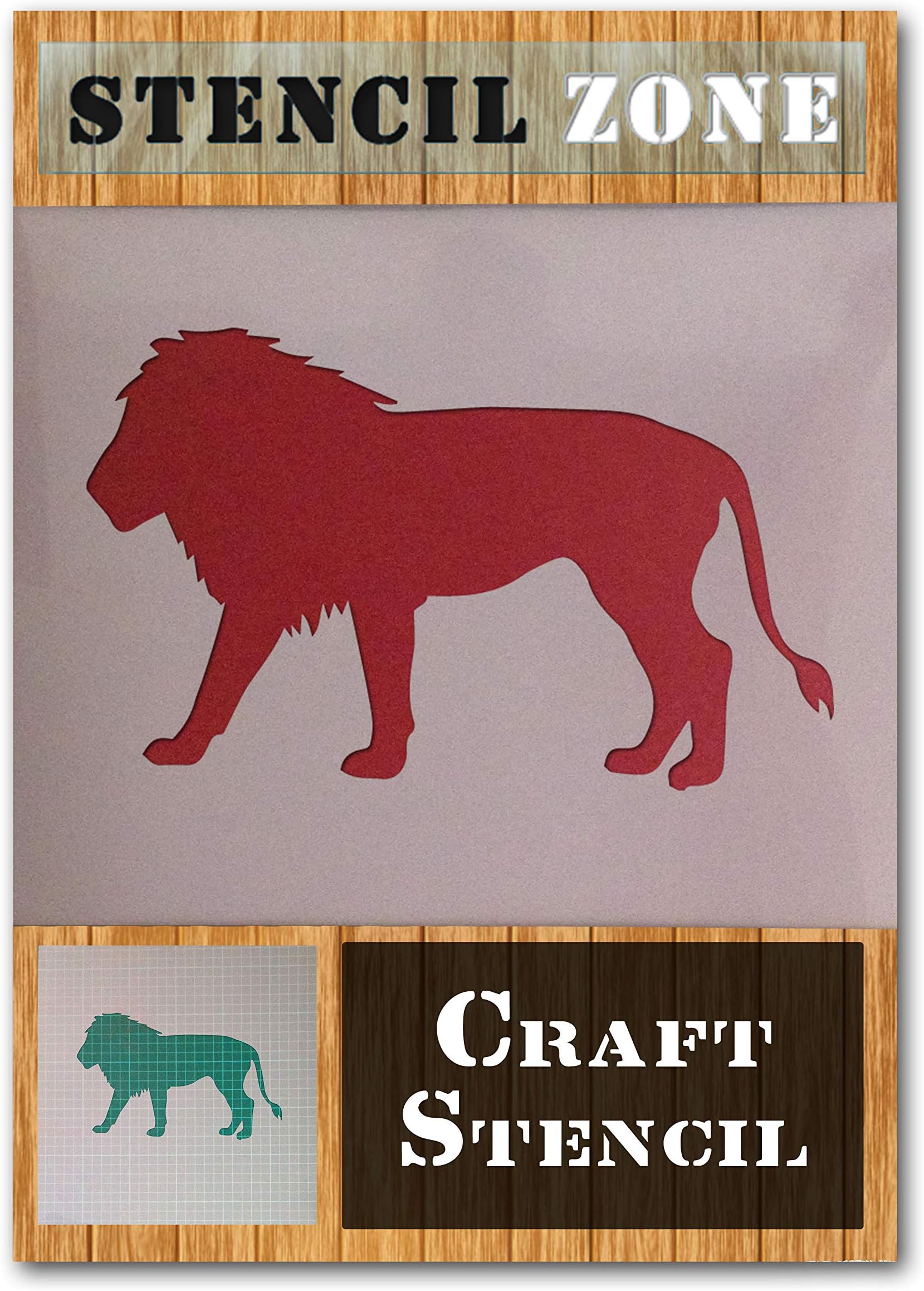 Lion Wild Animal Cat Roar Mylar Airbrush Painting Wall Art Crafts Stencil 1-L