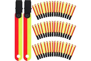 Copkim 24/48/72/96/120 Pcs Trail Markers for Hunting Reflective Trail Markers High Visibility Glow Tree Reflector Tags with Clip for Tree Stand Hunting Hiking Camping