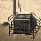AC Guard Adjustable Security Cage Air Conditioner Cage, Adjustable Size up to 51x50x59 inch Fit All Condensers, Air Conditioner Condenser Safety Cage Kit with Top Bar &amp; Lockset Strong and Sturdy