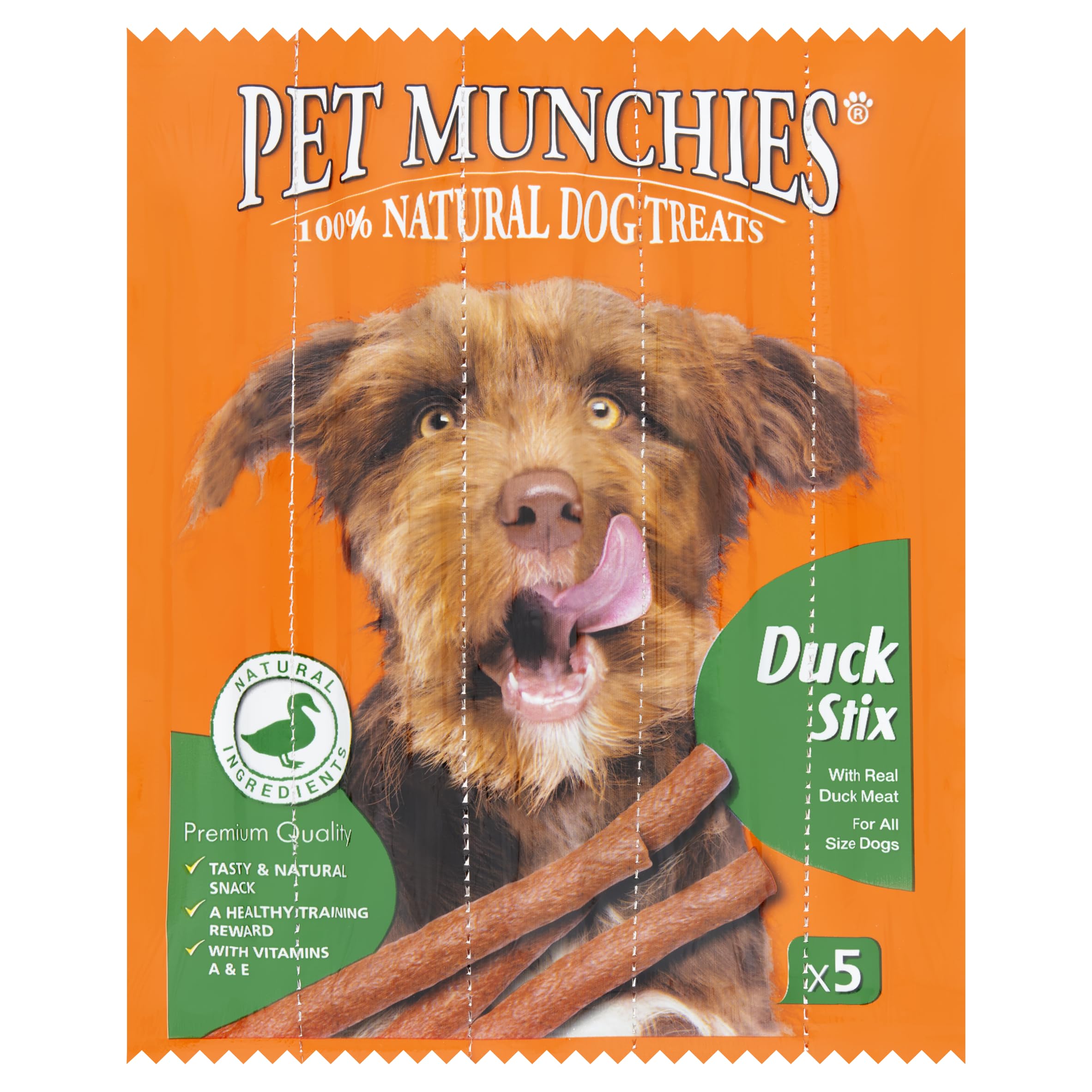 Pet Munchies Duck Stix Dog Treats, Healthy Training Treats with Natural Ingredients 50g (5 Chews)