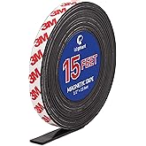 Magnetic Tape, 15 Feet Magnet Tape Roll (1/2'' Wide x 15 ft Long), with 3M Strong Adhesive Backing. Perfect for DIY, Art Projects, whiteboards &amp; Fridge Organization