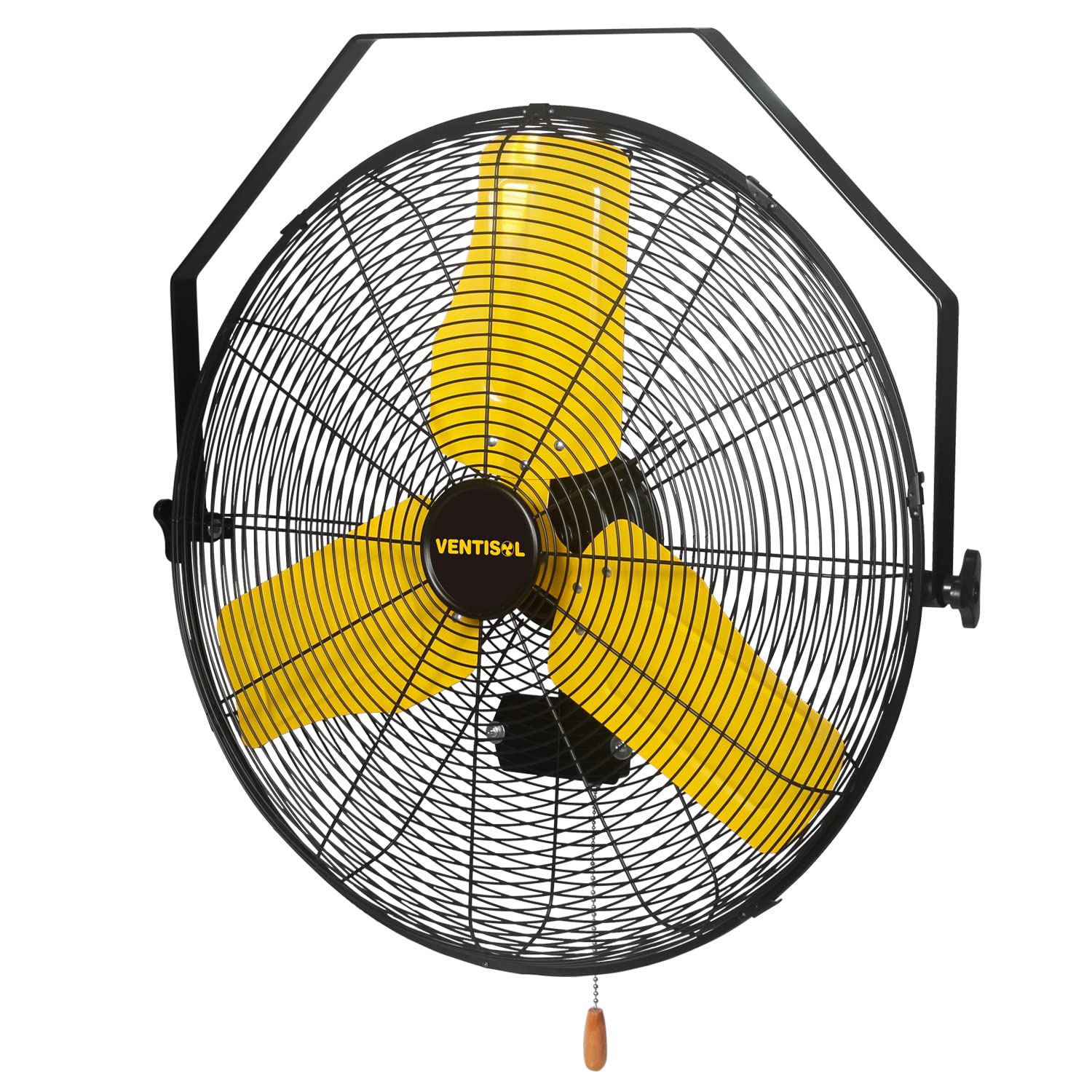 VENTISOL 24 Inch Large Ceiling Wall Mounted Fan, 3-Speed Tilting Wall Fan,6,937 CFM High Velocity Heavy-duty Industrial Shop Fan for Garage,Patio,Workshop,Greenhouse,Farm,Warehouse Use