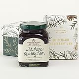 Stonewall Kitchen Jam Collections and Gift - Multiple Flavors and Options (Blueberry, 1 Pack Holiday Gift Box)