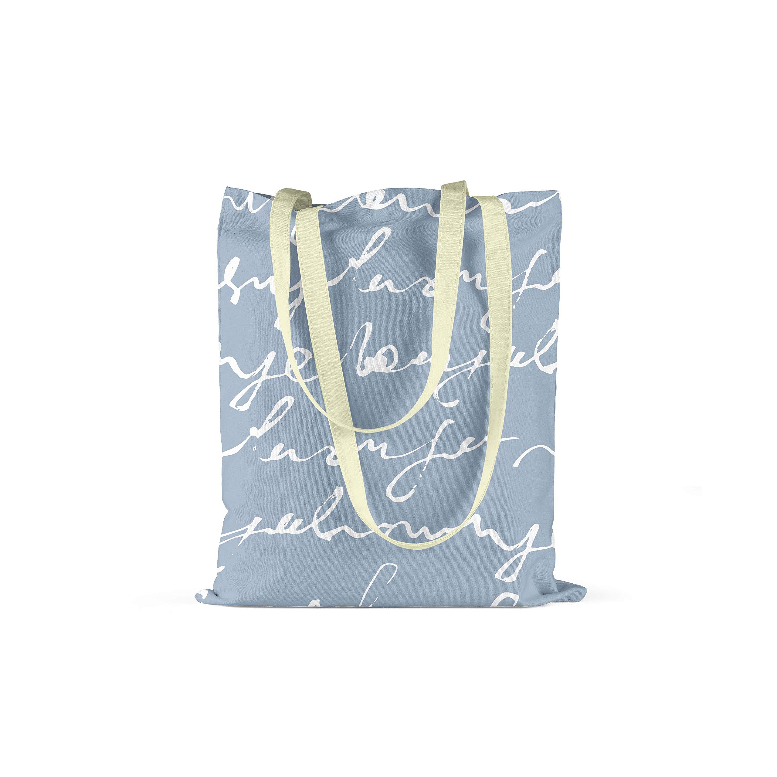 Bonamaison Printed Tote Bag, Reusable Grocery Bag, Shopping Bag, Machine Washable, Foldable, Canvas Cloth Bag with Handles, Size: 34x40 Cm