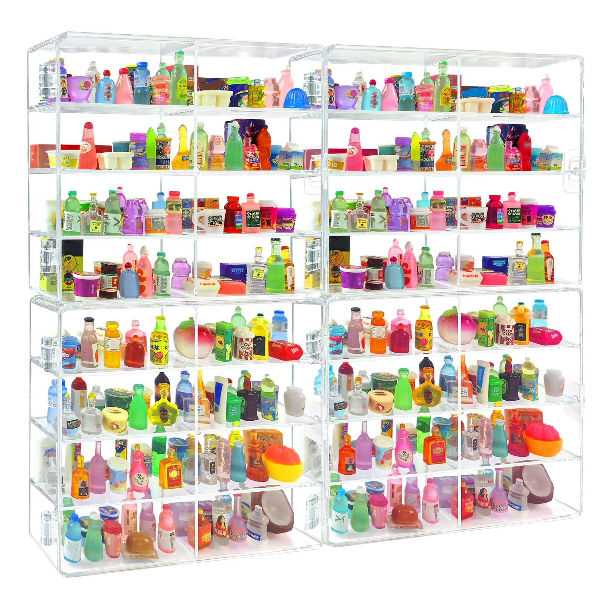 Photo 1 of JOYMOMO 8 Slots Mini Brands Display Case?Plastic Mini Brands Storage Case Collector Toys, Shopkins Real Littles, Mini Mart Storage Organizer(4 Pack-32 Slots)