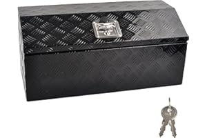 GESEXI 30 Inch Aluminum Truck Tool Box，Heavy Duty Truck Bed Tool Box Storage Organizer with T-Handle, Black (30'' x 13.2'' x 13.5'')