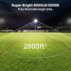 Ustellar Flood Lights Outdoor Plug In 3 Pack 80W