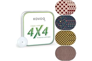 Kovoq - Freestyle Libre 3 Sensor Covers, 16 Printed Waterproof Libre 3 Covers, 1 Hardshell Cover for Enhanced Safeguard, Breathable and Comfortable, 14 Days Protection with Style (Geometric Vibes)