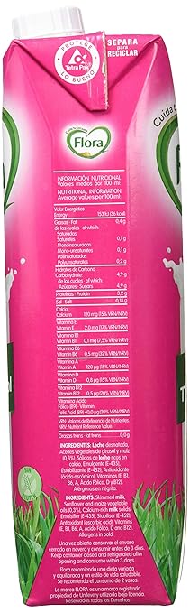 Flora Leche Corazón con Aceites Vegetales 0.3% - Paquete de 4 x ...