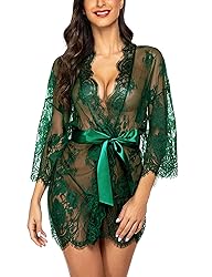 Avidlove Women's Lace Kimono Robe Babydoll Lingerie