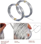 SKYPRO 0.8mm 304 Stainless Steel Wire 32ft - DIY Crafts, Jewelry, Bonsai, view 3