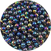 Mulutoo 2000Pcs 4mm Acrylic AB Colors Round Beads Acrylic Beads Round Spacer Beads with Hole for Earring Bracelet Necklace Key Chains Jewelry Making(76-Black)